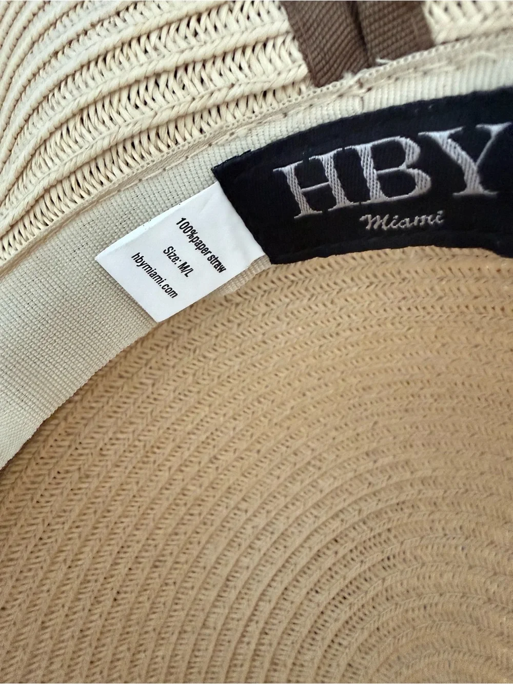 HBY Miami packable straw hat